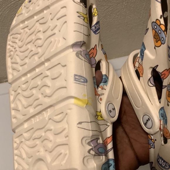 Boys Girls Clogs Kids Classic Garden Water Clogs Astronaut Print 36-37 - Picture 10 of 12